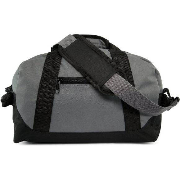 14" Small Duffle Bag Two Toned Gym Travel Bag Gray